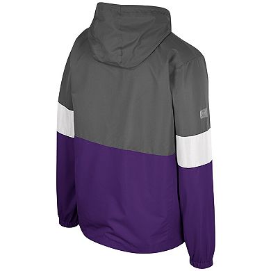 Men's Colosseum Charcoal TCU Horned Frogs Miles Full-Zip Jacket