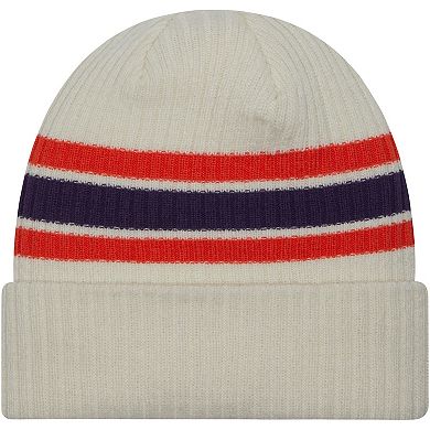 Men's New Era Cream Clemson Tigers Vintage Cuffed Knit Hat