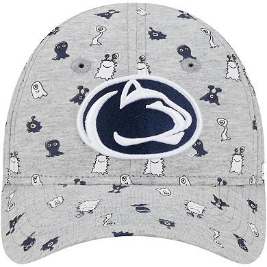 Toddler New Era Heather Gray Penn State Nittany Lions Allover Print Critter 9FORTY Flex Hat