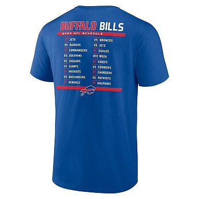 Men's Fanatics Branded Royal/White Buffalo Bills Two-Pack 2023 Schedule T-Shirt Combo Set