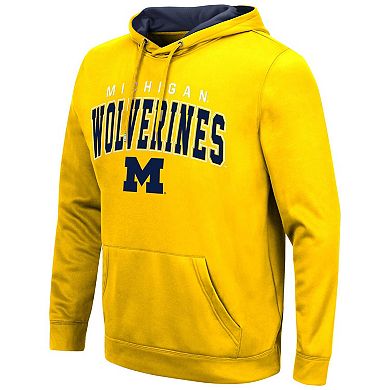 Men's Colosseum Maize Michigan Wolverines Resistance Pullover Hoodie