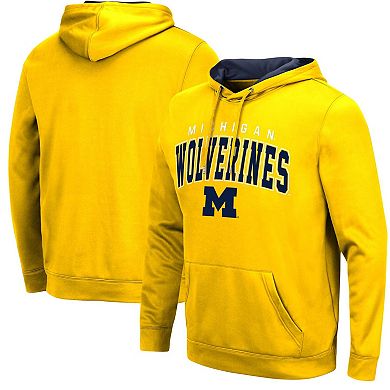 Men's Colosseum Maize Michigan Wolverines Resistance Pullover Hoodie