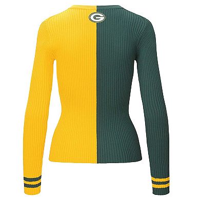 Women's STAUD Green/Gold Green Bay Packers Cargo Sweater