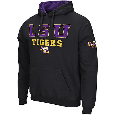 Men's Colosseum Black LSU Tigers Sunrise Pullover Hoodie