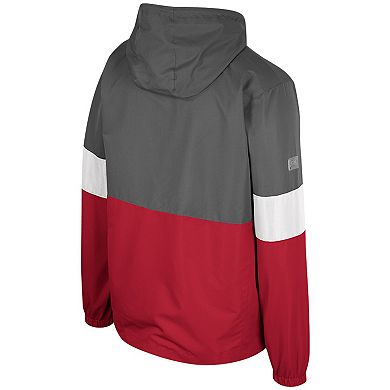 Men's Colosseum Charcoal Stanford Cardinal Miles Full-Zip Jacket
