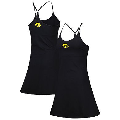 Women's Established & Co. Black Iowa Hawkeyes Campus Rec Dress