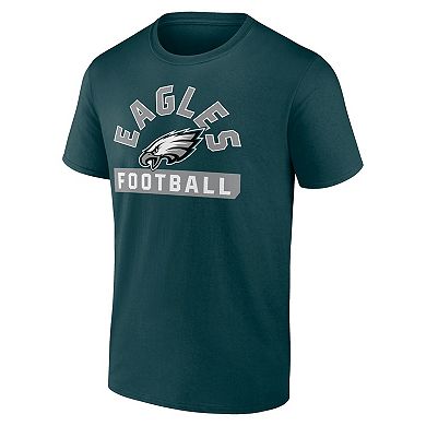 Men's Fanatics Branded Midnight Green/White Philadelphia Eagles Two-Pack 2023 Schedule T-Shirt Combo Set