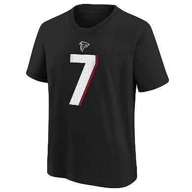 Youth Nike Bijan Robinson Black Atlanta Falcons 2023 NFL Draft First Round Pick Player Name & Number T-Shirt