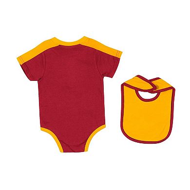 Newborn & Infant Colosseum Cardinal Iowa State Cyclones Encore Bodysuit & Bib Set