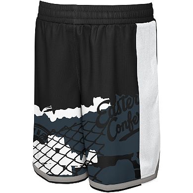 Youth Black Brooklyn Nets Fade Away Shorts