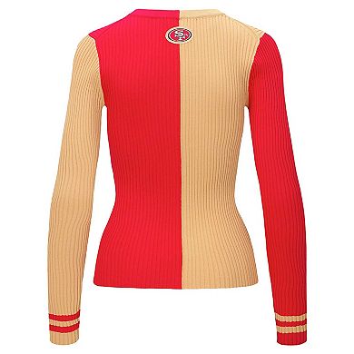 Women's Scarlet/Gold San Francisco 49ers Cargo Sweater