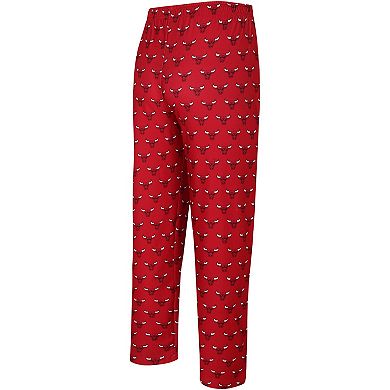 Men's Concepts Sport Red Chicago Bulls Allover Logo Print Gauge Sleep Pants