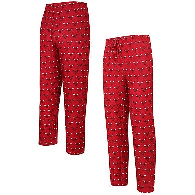 Men's Concepts Sport Red Chicago Bulls Allover Logo Print Gauge Sleep Pants