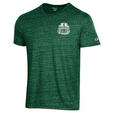 Men's Champion  Green Michigan State Spartans 100th Anniversary Spartan Stadium T-Shirt