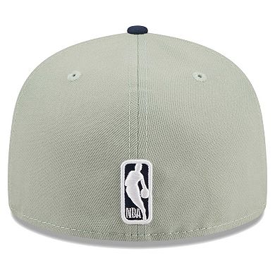 Men's New Era Sage/Navy Memphis Grizzlies Two-Tone Color Pack 59FIFTY Fitted Hat