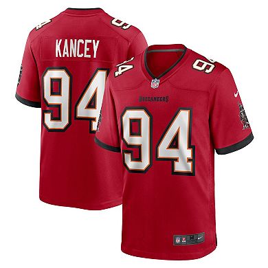 Men's Nike Calijah Kancey Red Tampa Bay Buccaneers 2023 NFL Draft First Round Pick Game Jersey