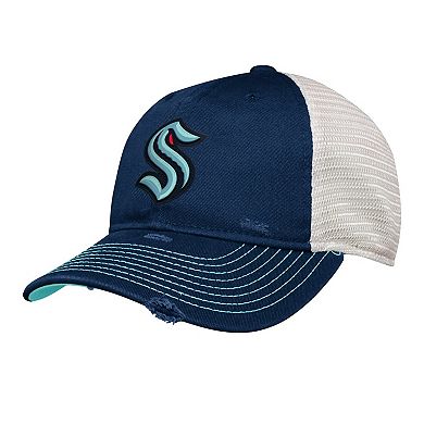 Youth Deep Sea Blue Seattle Kraken Slouch Trucker Adjustable Hat