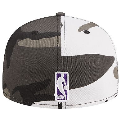 Men's New Era Los Angeles Lakers Snow Camo 59FIFTY Fitted Hat