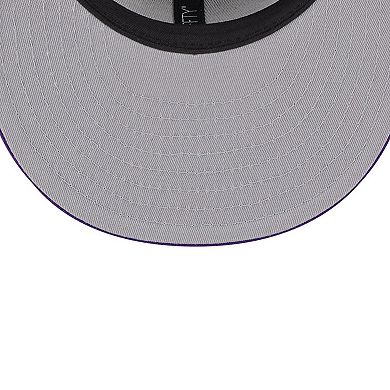 Men's New Era Gray Los Angeles Lakers Chenille Band 9FIFTY Snapback Hat