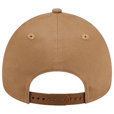 Men's New Era Khaki Colorado Rockies A-Frame 9FORTY Adjustable Hat