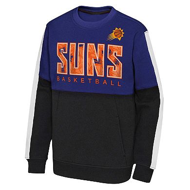 Youth Purple/Black Phoenix Suns Strong Side Pullover Sweatshirt