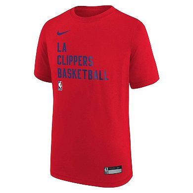 Youth Nike Red LA Clippers Essential Practice T-Shirt