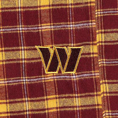 Women's Concepts Sport Burgundy Washington Commanders Plus Size Badge T-Shirt & Flannel Pants Sleep Set