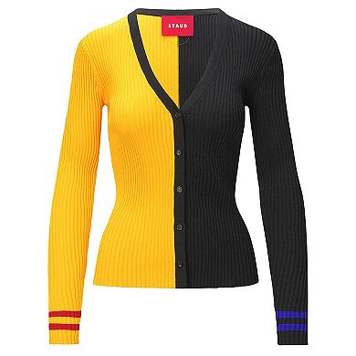 Women's STAUD Gold/Black Pittsburgh Steelers Cargo Sweater