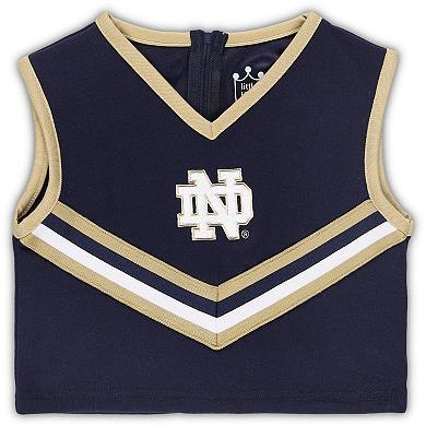 Girls Youth Navy Notre Dame Fighting Irish Two-Piece Cheer Set