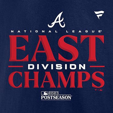 Men's Fanatics Branded Navy Atlanta Braves 2023 NL East Division Champions Locker Room Big & Tall T-Shirt
