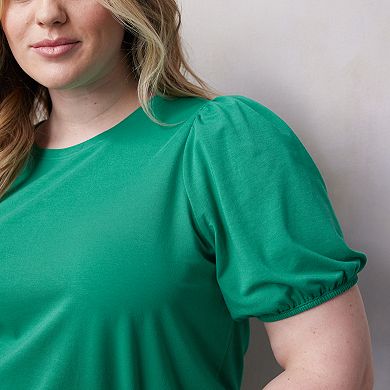 Plus Size LC Lauren Conrad Puff Sleeve T-Shirt