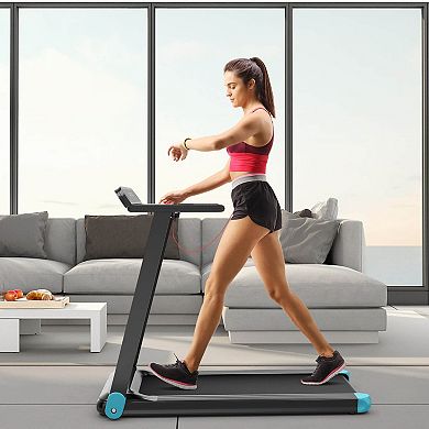 Folding Electric Compact Walking Treadmill with APP Control Speaker