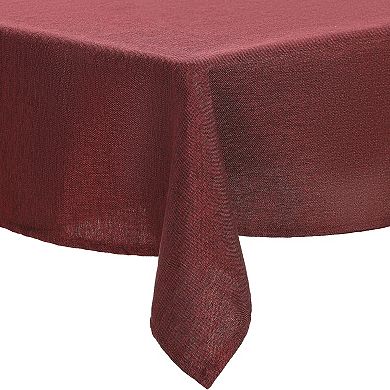 Rectangle Cotton Linen Waterproof Spillproof Wrinkle Free Table Cover 1 Pc, 51" X 51"