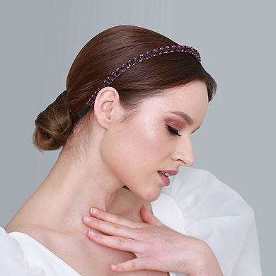1 Pcs Rhinestone Hair Hoop Headband Hairband for Women 0.24 Inch Wide