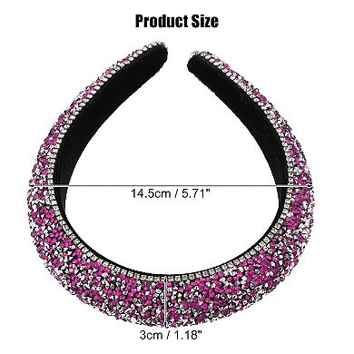 Rhinestone Headband Padded Hairband Hair Accessories 1.18"