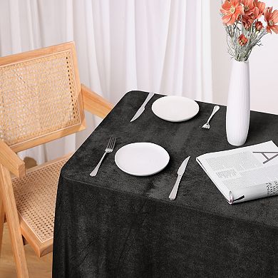 Rectangle Wrinkle Resistant Washable Polyester Table Cover 1 Pc, 63" X 102"
