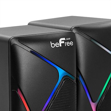 beFree Sound Dual Compact LED Gaming Speakers