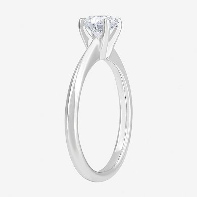 Diamond Medley 14k White Gold 1/2 Carat T.W. Lab-Grown Diamond Round Solitaire Ring