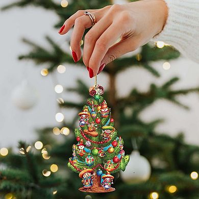 Santa Around The World - Mexican Santa - Christmas Wooden Ornaments Set Of 3 By G. Debrekht