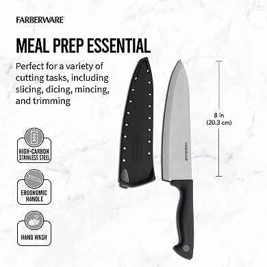 Farberware® 8 in Chef Knife with EdgeKeeper Sheath