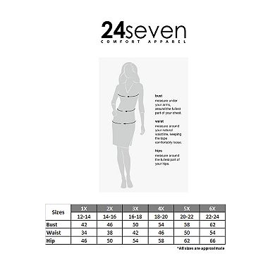 Plus Size 24Seven Comfort Batwing Sleeve Side Slit Maxi Dress