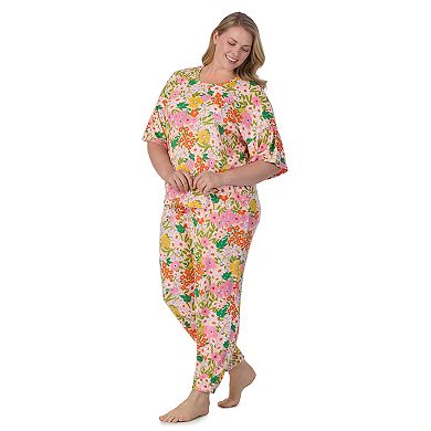 Plus Size Cuddl Duds® Pajama Cozy Bell Sleeve Top & Pajama Jogger Pants Set