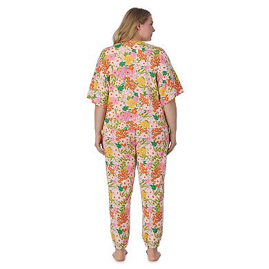 Plus Size Cuddl Duds® Pajama Cozy Bell Sleeve Top & Pajama Jogger Pants Set