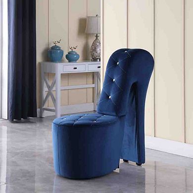 Best Master Furniture Tristam Velvet High Heel Shoe Chair