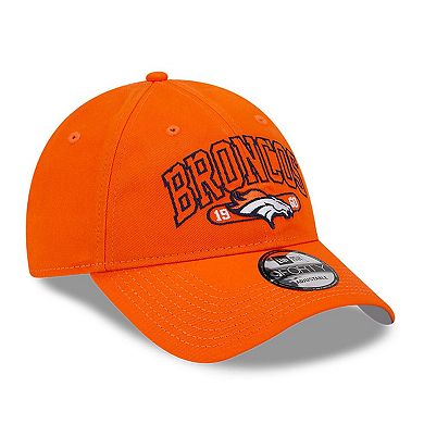 Men's New Era Orange Denver Broncos Outline 9FORTY Snapback Hat