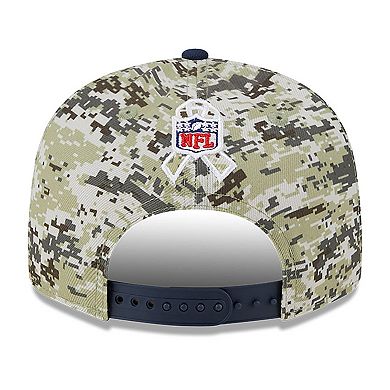 Men's New Era  Camo/College Navy Seattle Seahawks 2023 Salute To Service 9FIFTY Snapback Hat