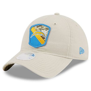 Women's New Era  Stone Los Angeles Chargers 2023 Salute To Service 9TWENTY Adjustable Hat