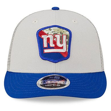 Men's New Era  Stone/Royal New York Giants 2023 Salute To Service Low Profile 9FIFTY Snapback Hat