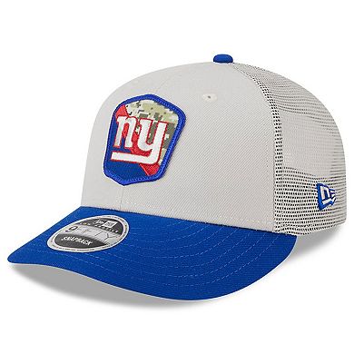 Men's New Era  Stone/Royal New York Giants 2023 Salute To Service Low Profile 9FIFTY Snapback Hat