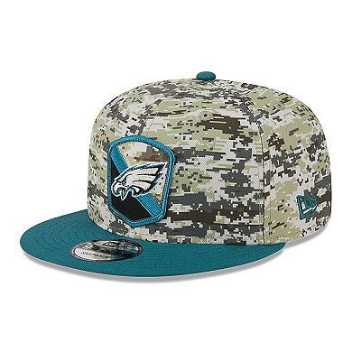 Men's New Era  Camo/Midnight Green Philadelphia Eagles 2023 Salute To Service 9FIFTY Snapback Hat
